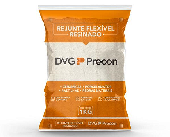 Rejunte Flexível Resinado Grafite 1 Kg Precon
