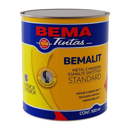 Esmalte Sintético Brilhante Bemalit Vermelho 900ml Bema