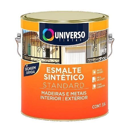 Esmalte Sintético Standard Preto 3,6l Universo