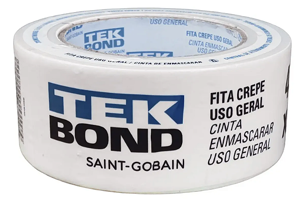 Fita Crepe Branca 48mm 50m Tekbond Uso Geral