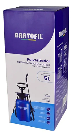 Pulverizador Jardim 5 Litros Manual Lateral Compressão Cor Azul