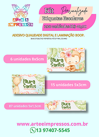 Kit Etiquetas escolares