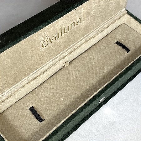 Estojo luxo verde em suede para pulseira