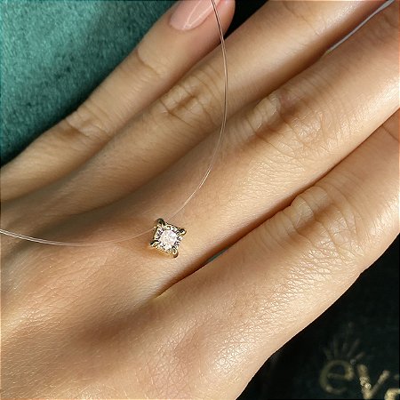 Colar ponto de luz 4mm com banho de ouro 18k