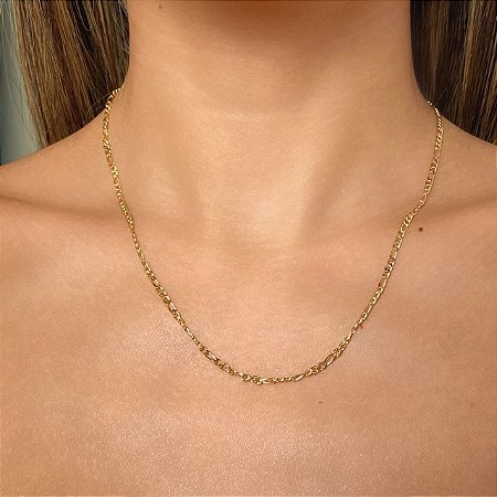 Colar Corrente Maya com Banho de Ouro 18k