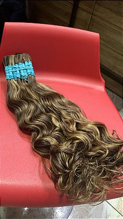 Cabelo Ondulado Loiro Patrícia Mesclado 100g