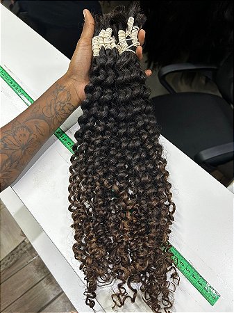 Cabelo Cacheado Cacho 2 Descolorido - Ombre Hair Mel 100g