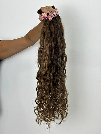 Cabelo Loiro Patrícia Mesclado - Ondulado - 100g