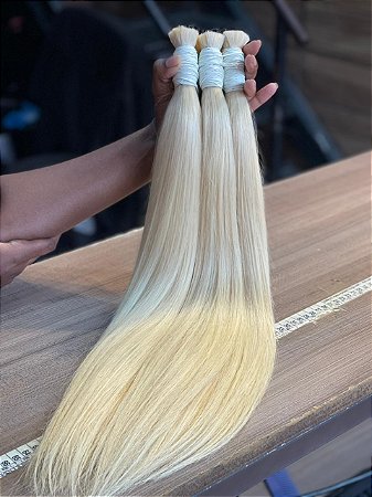 Cabelo Asiático Loiro Claríssimo - Liso - 100g