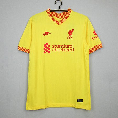 camisa do liverpool 2021 amarela
