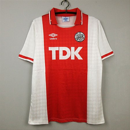 Camisa Ajax I 90/91 - Masculina - Prata Imports