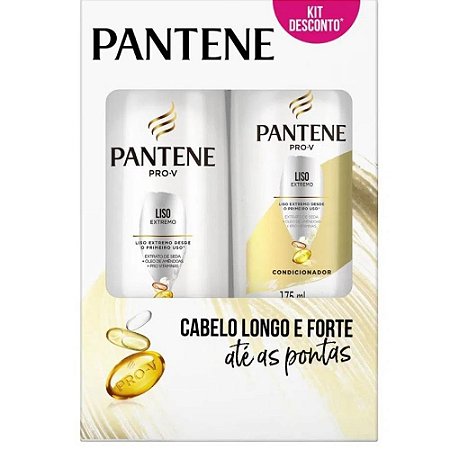 Pantene Kit Liso Extremo Shamp + Cond 175ml - Perfumaria Carol