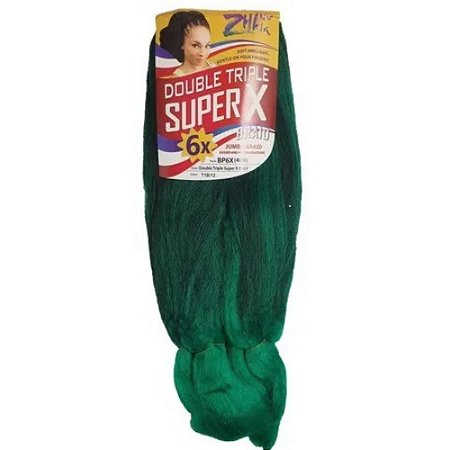 Z Hair Double Triple Super X Jumbo Braid Verde Escuro T1B/12