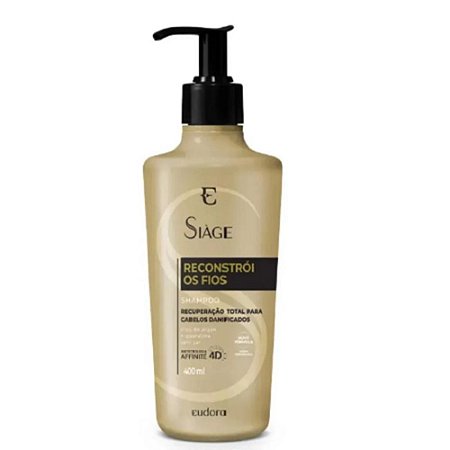 Eudora Siage Shampoo Reconstrói Fios 400ml - Perfumaria Carol