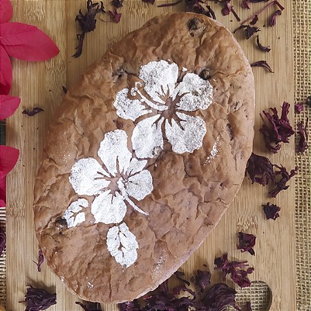 Pão de Hibisco c/ passas e amêndoas laminadas
