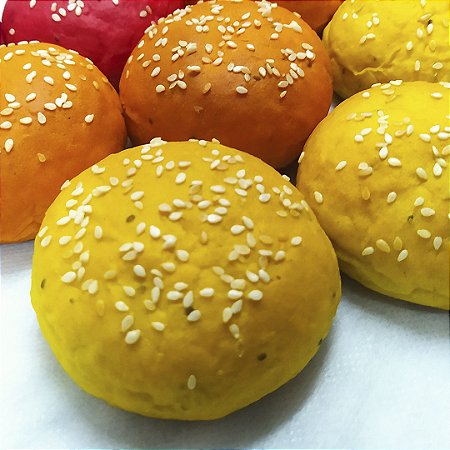 Mini pão de hambúrguer Vegano colorido