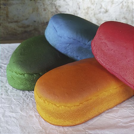 Pão de Hot Dog tradicional Colorido
