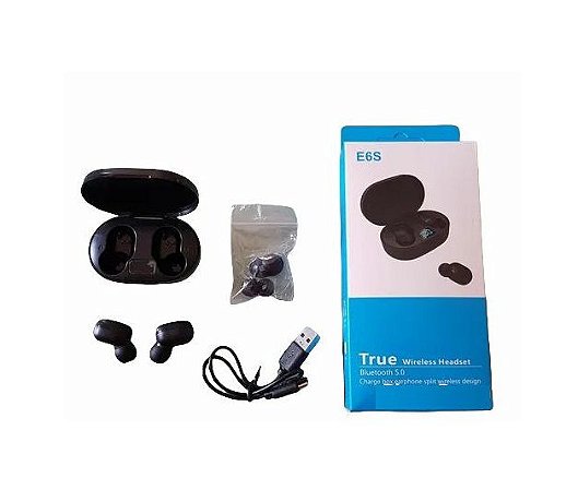 Fone De Ouvido E6s True Wireless Headset Bluetooth 5.0 - 3rick Eletronic