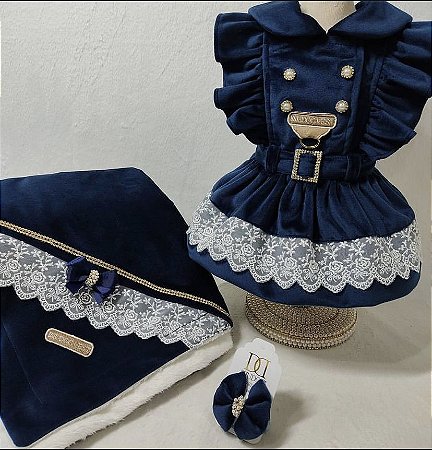 MANTA VELUDO AZUL