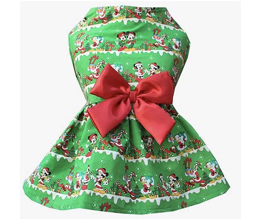 Vestido Natal Minnie Verde