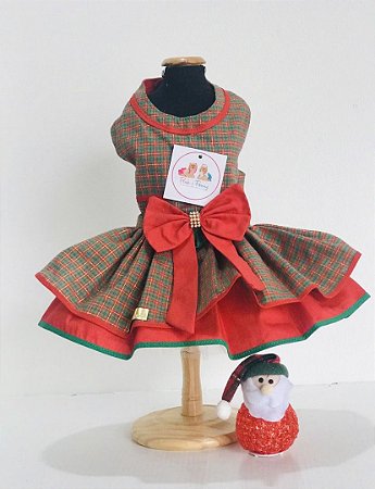 VESTIDO LAÇO XADREZ