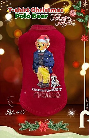 T-Shirt Pet Christmas Polo Bear