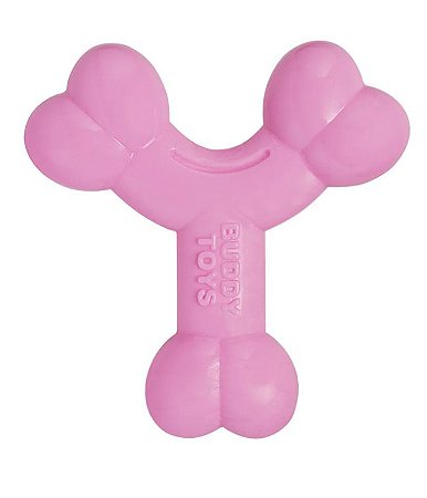 Mordedor Ossinho Filhotes Rosa Buddy Toys Único
