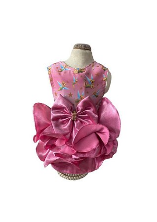 Vestido sininho com saia repolhuda