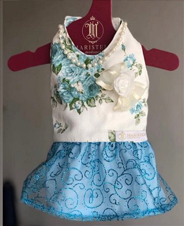 Vestido princesa azul
