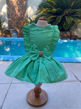 VESTIDO ARCO ÍRIS URSINHO VERDE