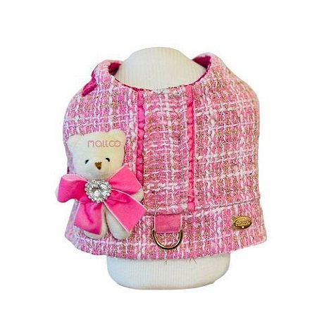 PEITORAL TWEED  ROSA CHICLETE