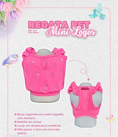 REGATA PET MINI LOGOS PINK NEON