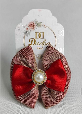 LAÇO LOVELY DOURADO/VERMELHO
