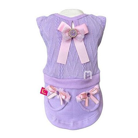 VESTIDO TRICÔ LILÁS