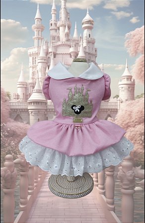 Vestido rosa castelo