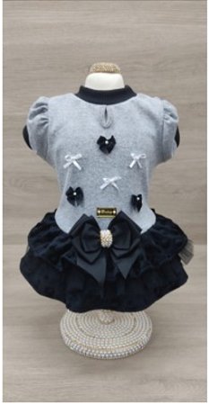 VESTIDO MESCLA PRETO BUBBLE pré venda