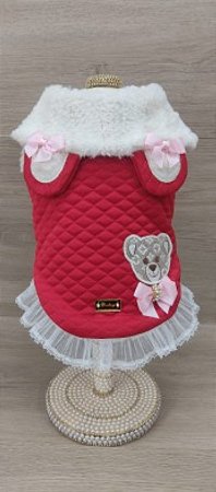 CASACO TEDDY VERMELHO FÊMEA Pré venda