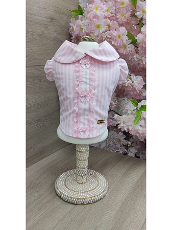 BLUSA LISTRA ROSA PRÉ VENDA