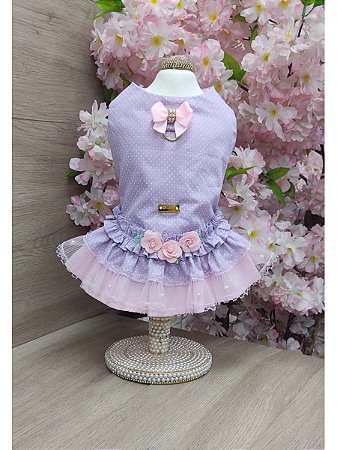 VESTIDO FLOWERS/POÁ LAVANDA