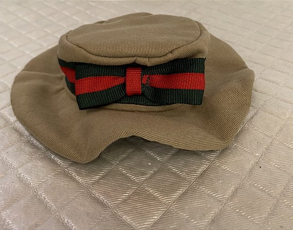 Boina fita bege laço