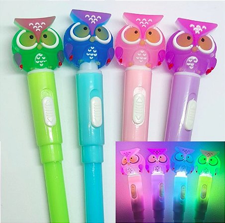 Caneta com Led - Coruja