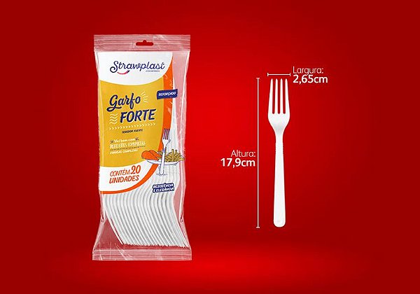 Garfo Forte Cristal C/50un Strawplast