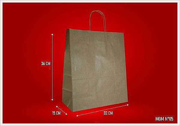 Sacola Mgm Kraft N05 32x36x15cm