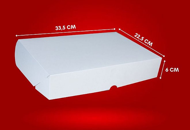 Caixa Papel Branco B-7  33,5x22,5x06cm