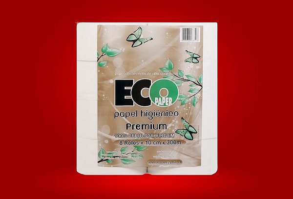 PAPEL HIG. ROLAO 8X300 PREMIUM ECOPAPER