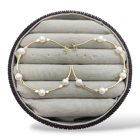 ARGOLA FOLHEADA C/PEROLA 51MM