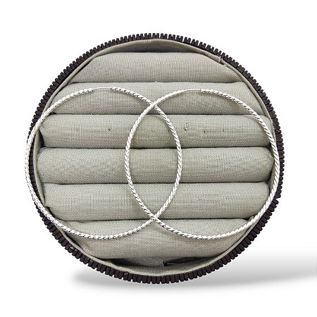 ARGOLA PRATA REDONDA FIO TORCIDO