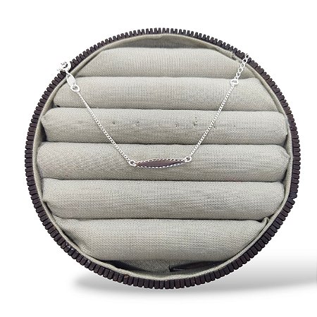 PULSEIRA PRATA PLAQUINHA INFANTIL GRUMET