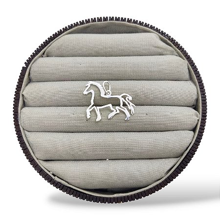 PINGENTE PRATA CAVALO VAZADO LISO