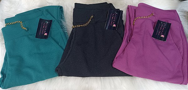 Calça Feminina malha Crepe Corrente